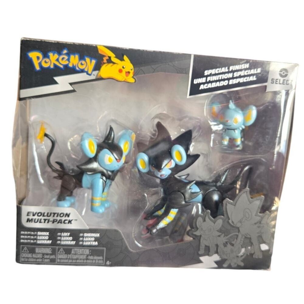 Pokémon Shinx Luxio Luxray Select Evolution Action Figure Set 3-Pack - New